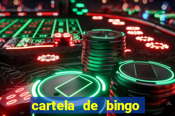 cartela de bingo pra imprimir